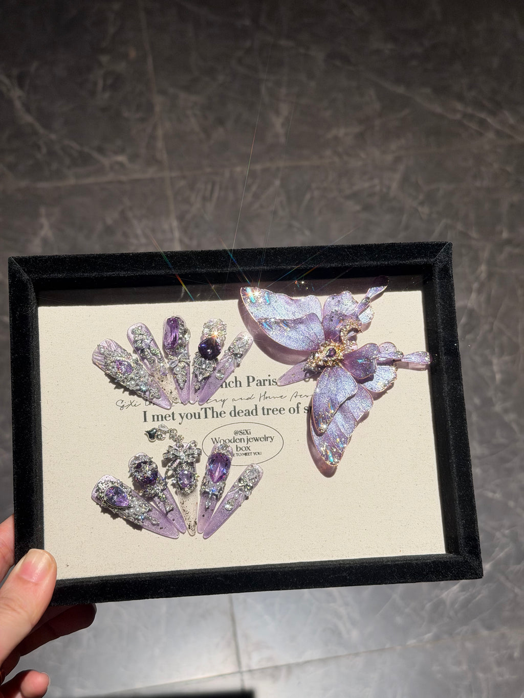 Violet Cloisonné Flutter